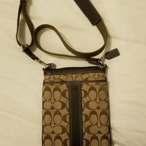Coach brown crossbody purse